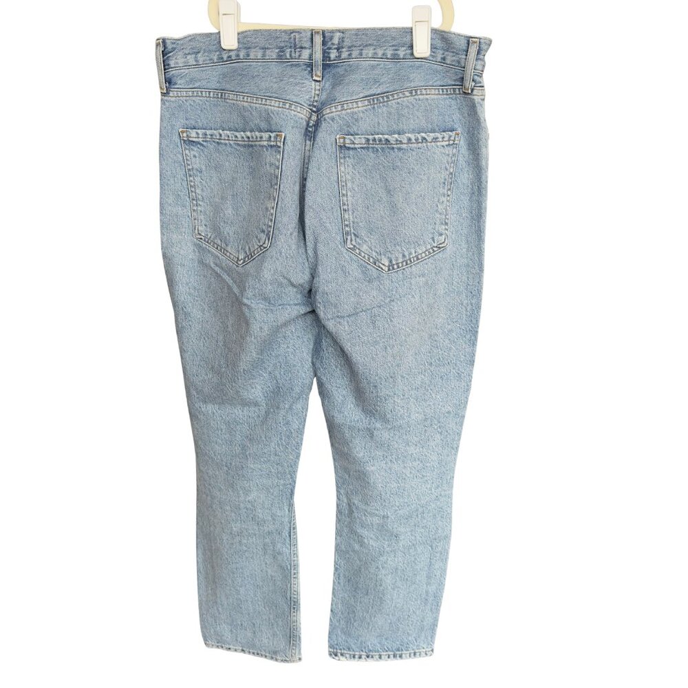 Agolde Style Riley Straight Blue Relaxed Jeans with Classic Style Size 28 - Picture 2 of 4